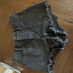 We The Free Black Denim Shorts